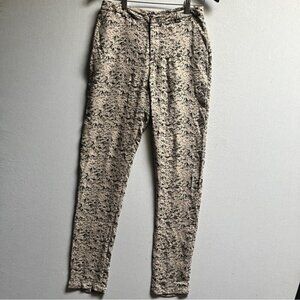 Obakki Patterned Silk Tapered Relaxed Pants Size 4 30" Waist